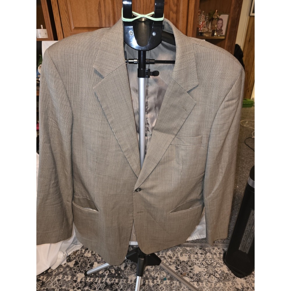 Savillr Row Houndstooth‎ Blazer. Missing Bottom Button.31" Long 24" Sleeves,...